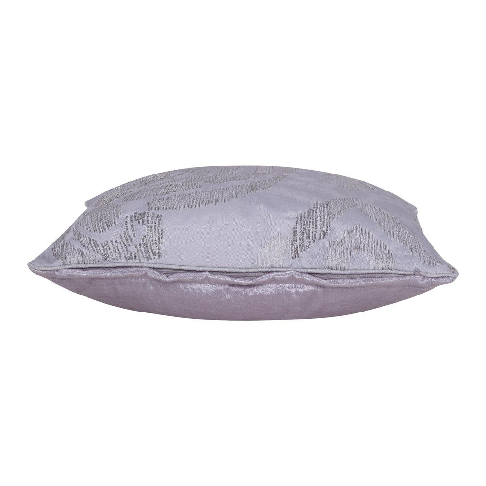 20" Silver Striped Throw Pillow with Beads