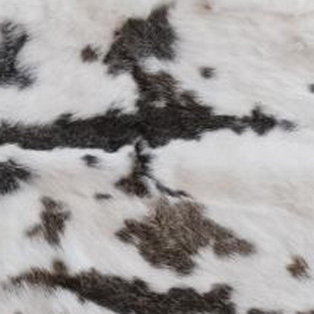 50" X 60" Brown And White Rabbit Fur Plush Throw Blanket