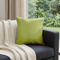 18" Lime Green Cowhide Throw Pillow