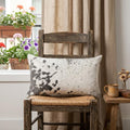 12" X 20" Gray And White Cowhide Cowhide Throw Pillow