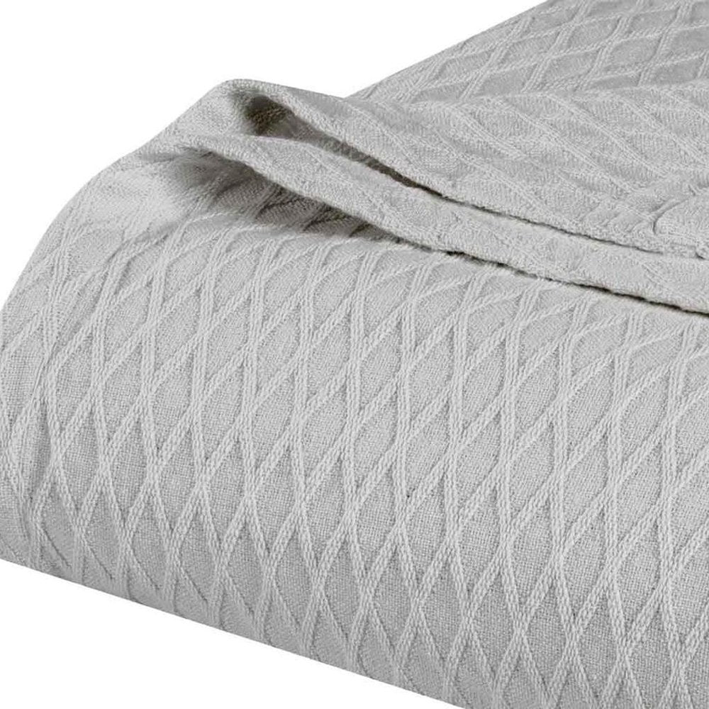 King Platinum Cotton Geometric Blanket