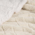 King Ivory Fleece Geometric Plush Blanket