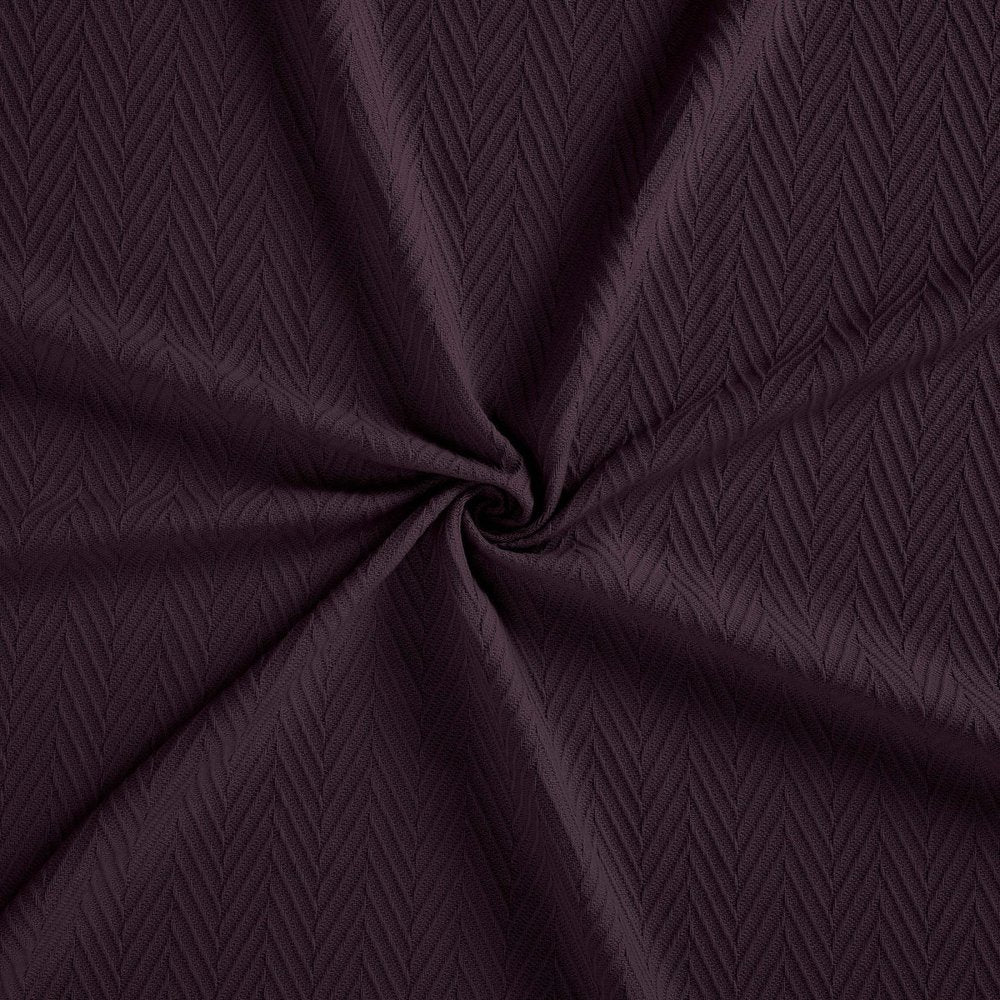 King Plum Cotton Woven Chevron Blanket