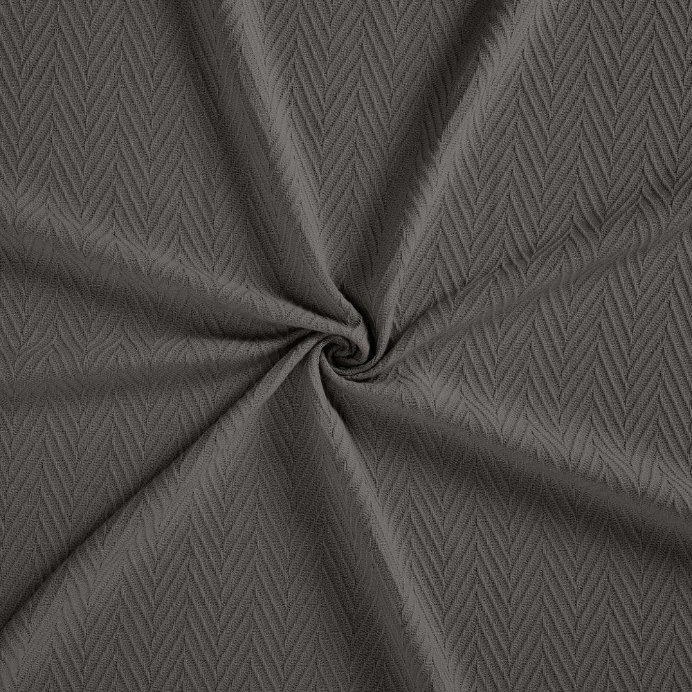 50" X 60" Charcoal Cotton Woven Chevron Throw Blanket