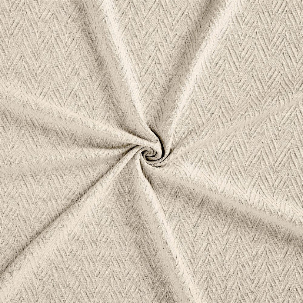 50" X 60" Ivory Cotton Woven Chevron Throw Blanket