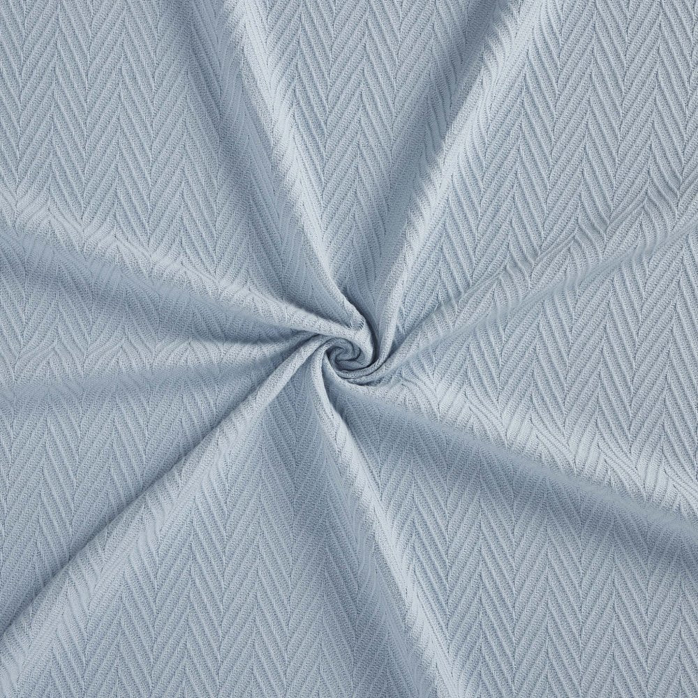 50" X 60" Light Blue Cotton Woven Chevron Throw Blanket