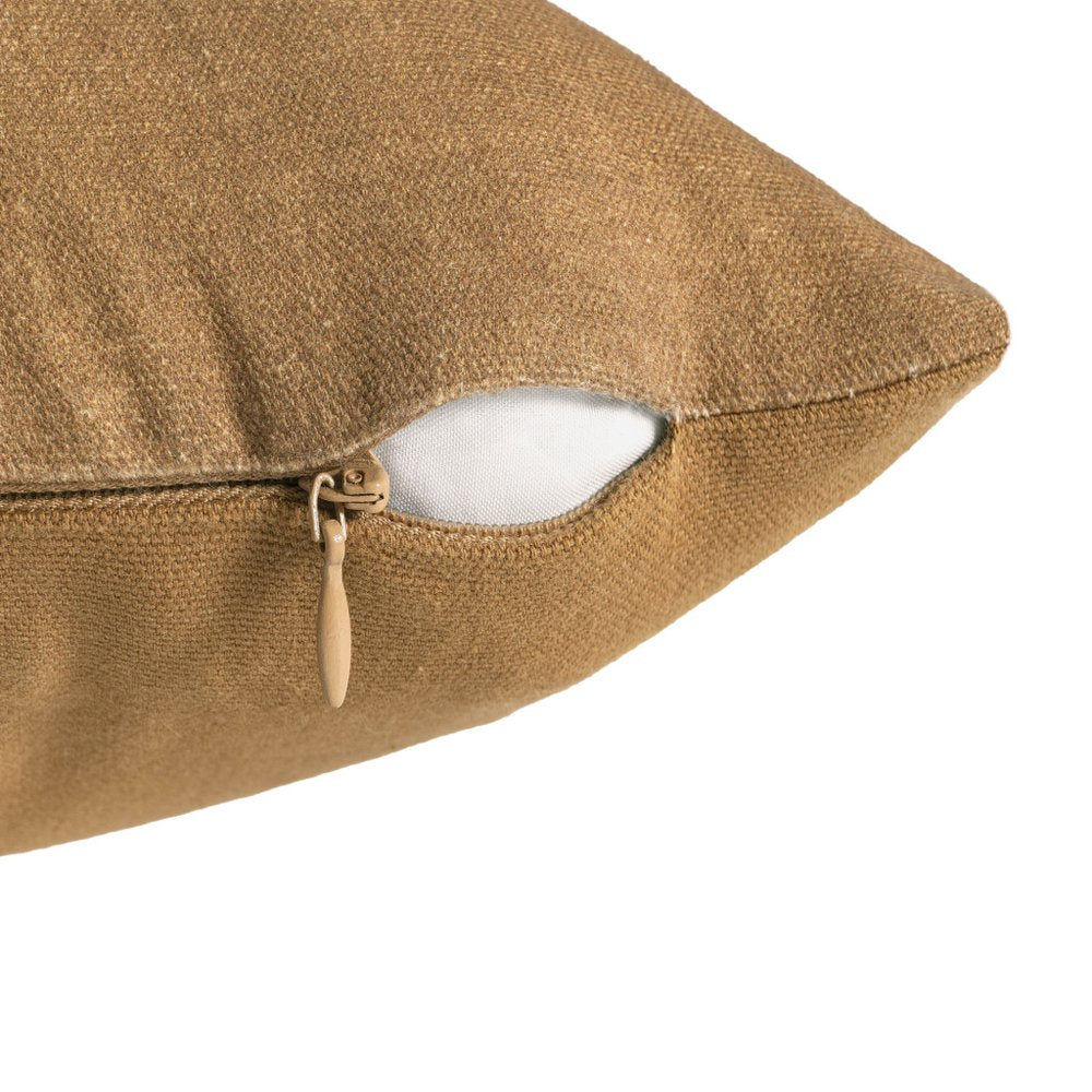 20" Natural Patchwork Cotton Throw Pillow