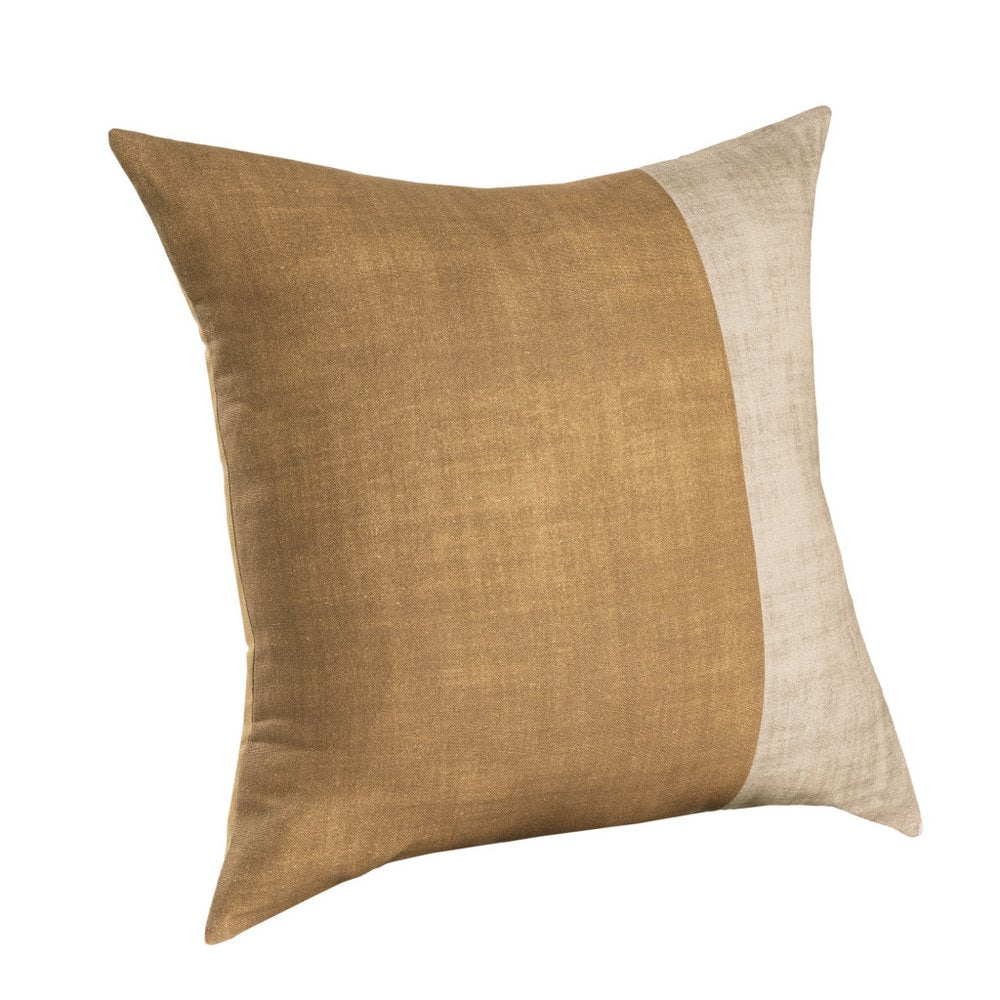 20" Natural Patchwork Cotton Throw Pillow