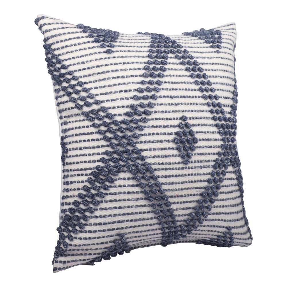 20" Blue Geometric Throw Pillow