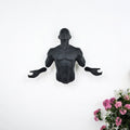 6" X 4" Black Resin Bursting Man Hanging Dimensional Sculpture