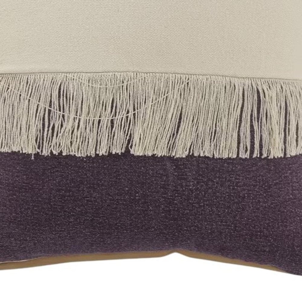 Set of Two 20" Purple Color Block Throw Pillows