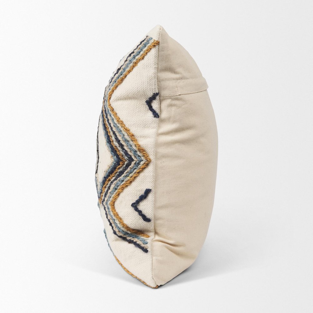 14" X 26" Beige And Dark Brown Lumbar Color Block Wool Blend Throw Pillow Cover with Texture