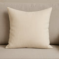 22" Cream Cotton Blend Throw Pillow Cover with Texture