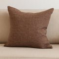 22" Brown Linen Throw Pillow Cover with Texture