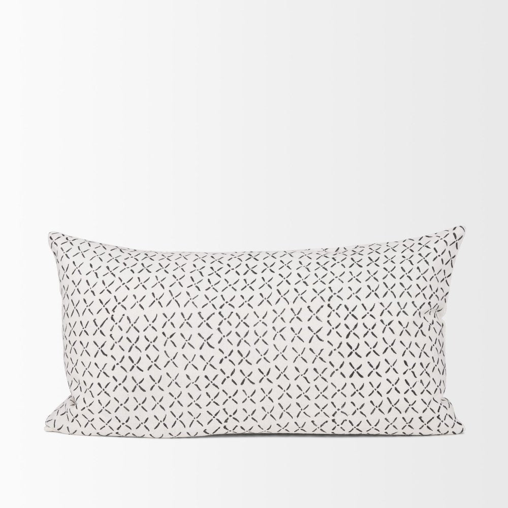 22" Brown Linen Throw Pillow Cover with Texture