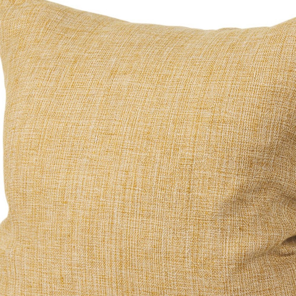 22" Brown Linen Throw Pillow Cover with Texture