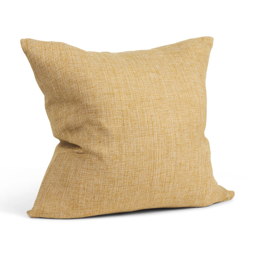 22" Brown Linen Throw Pillow Cover with Texture