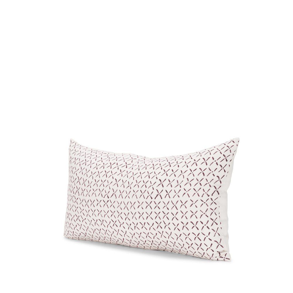 14" Cream Crosshatch Linen Throw Pillow Cover