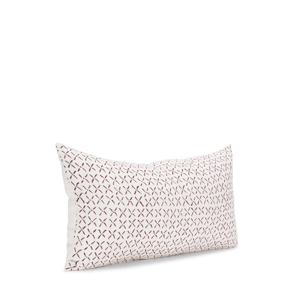 14" Cream Crosshatch Linen Throw Pillow Cover
