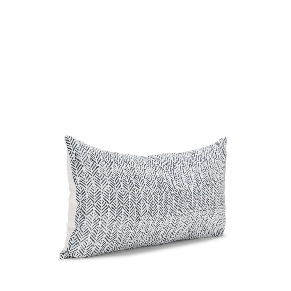 14" Cream Botanical Linen Throw Pillow Cover