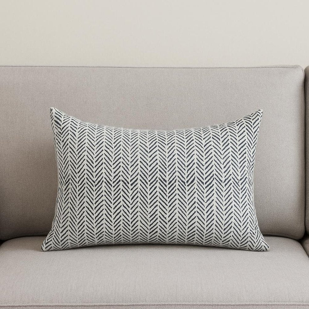 14" Cream Botanical Linen Throw Pillow Cover
