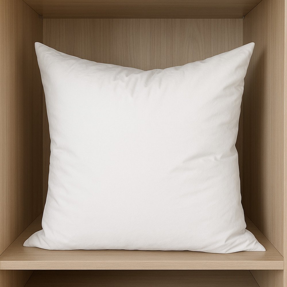 22" White Cotton Down Blend Throw Pillow Insert