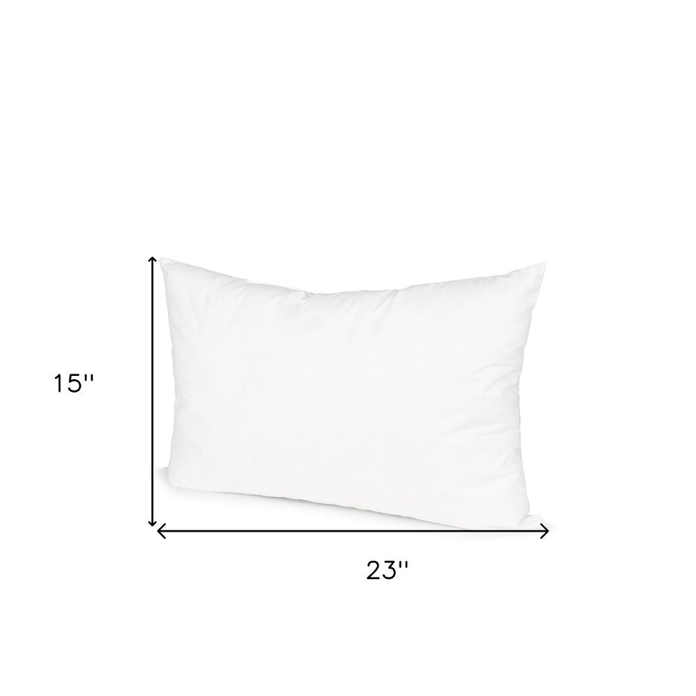 15" X 23" White Cotton Down Blend Throw Pillow Insert