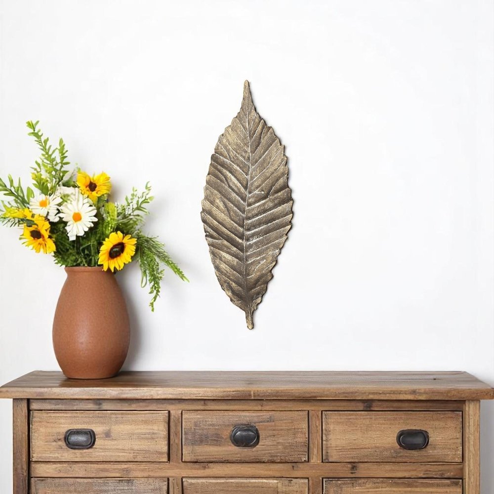 7" X 14" Brown Metal Hanging Wall Decor