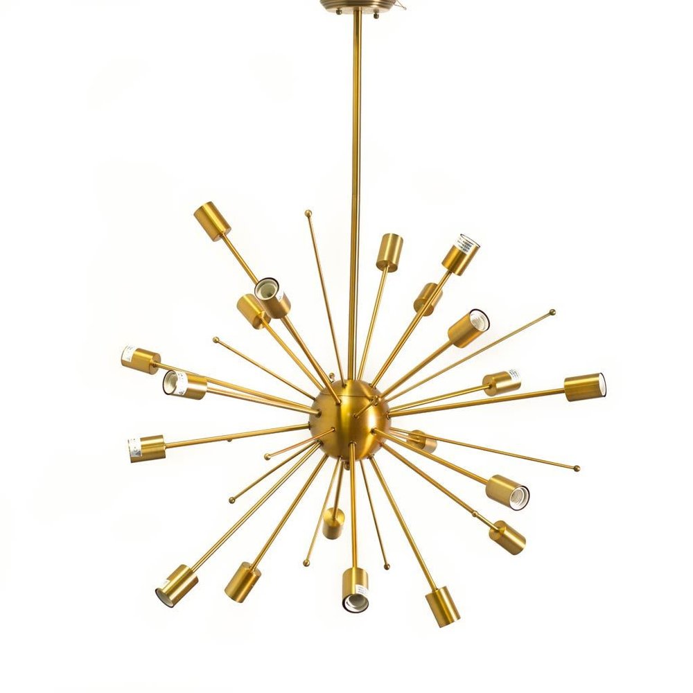 Gold Multi Light Metal Dimmable Chandelier