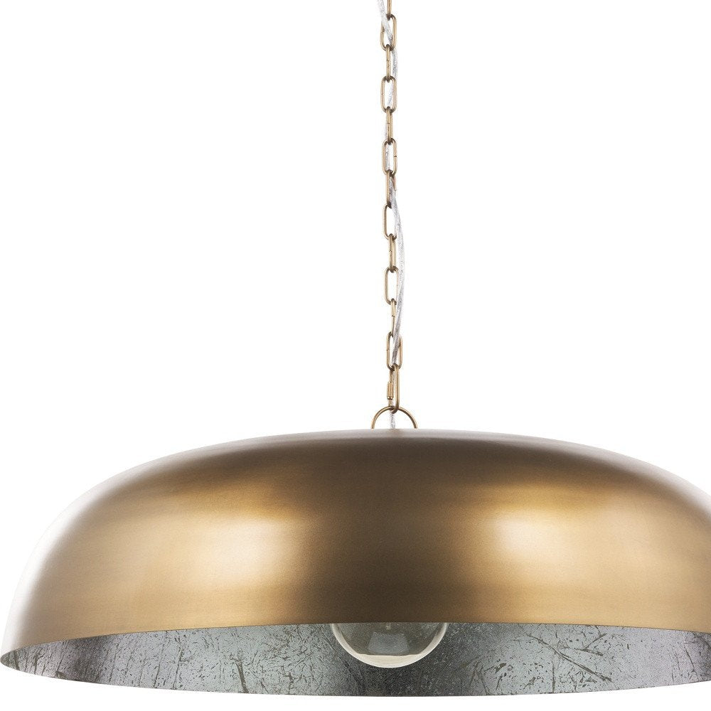 Gold Single Metal Dimmable Ceiling Light With Gold Shades