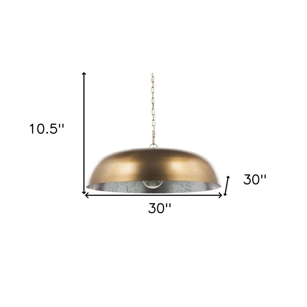 Gold Single Metal Dimmable Ceiling Light With Gold Shades