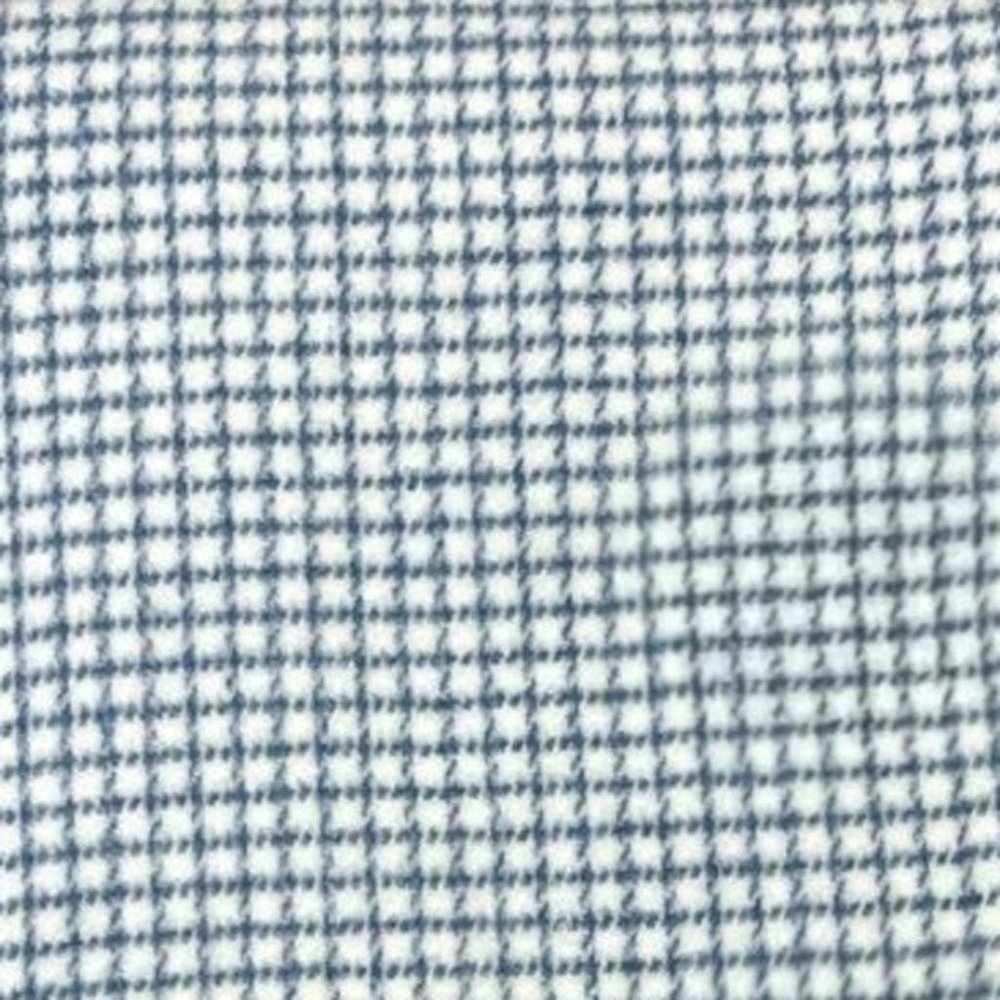 50" X 67" Cream And Denim Blue Cotton Blend Woven Plaid Throw Blanket with Fringe