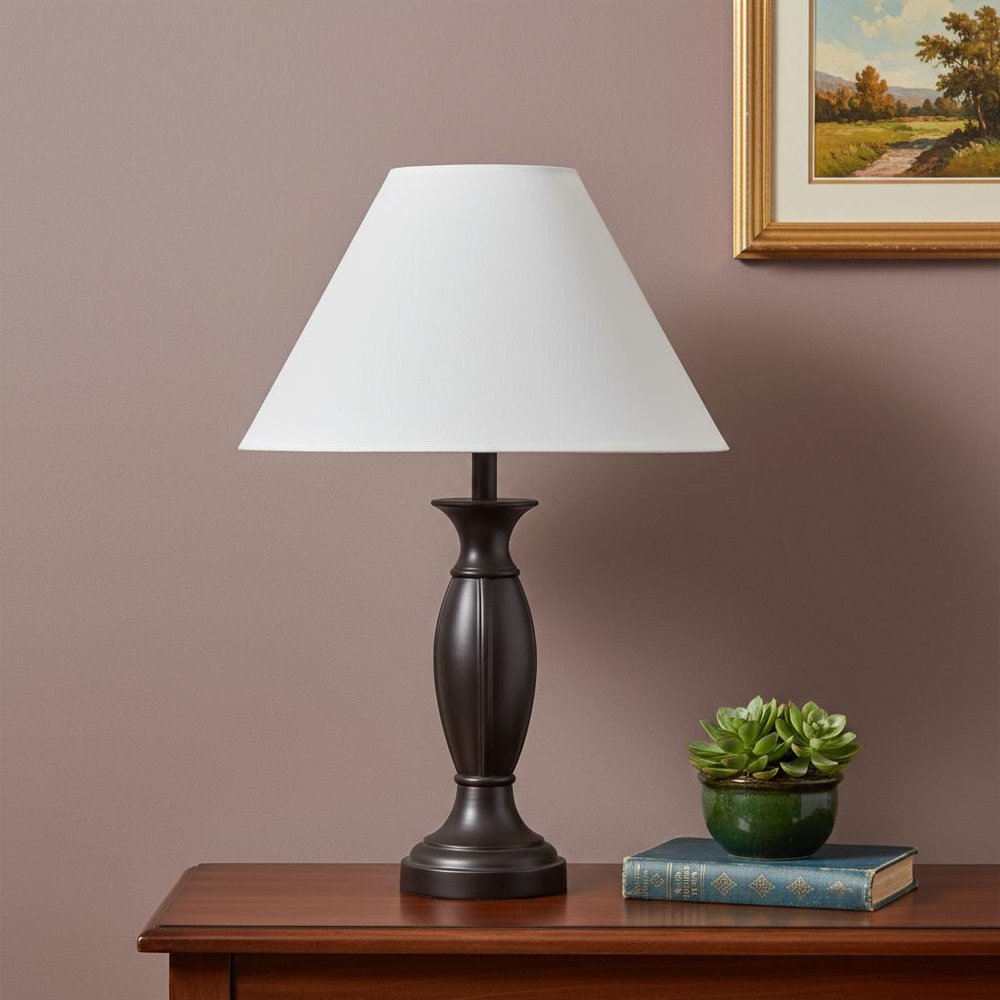 Off White Linen Plain Empire Lamp Shade