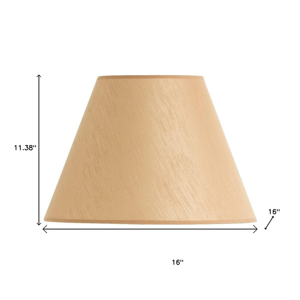 Golden Brown Linen Plain Empire Lamp Shade