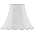 White Linen Piped Bell Lamp Shade