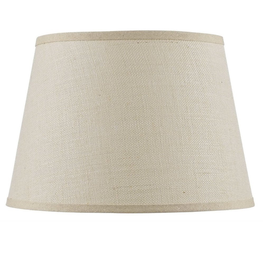 Light Brown Burlap Plain Drum Lamp Shade