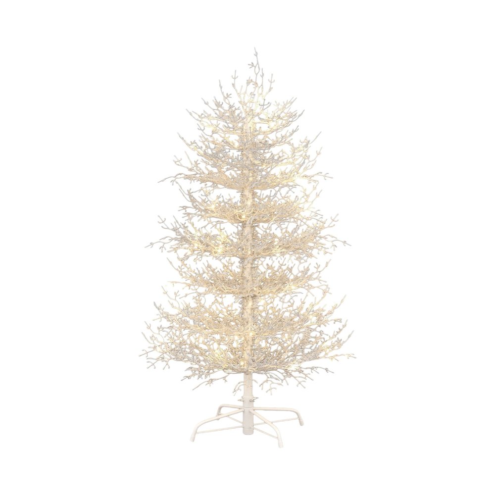4' White Sparse Flocked Pine Christmas Tree