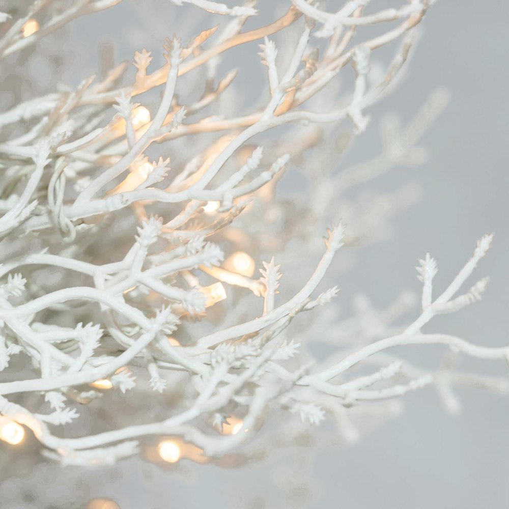 4' White Sparse Flocked Pine Christmas Tree