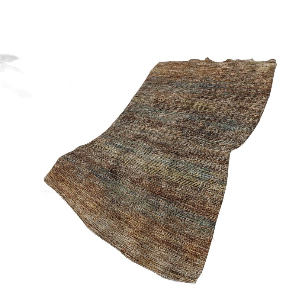 50" X 70" Brown And Blue Abstract Plush Throw Blanket
