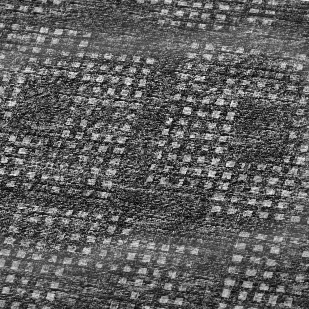 50" X 70" Black And Silver Geometric Polyester Woven Plush Throw Blanket
