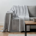 50" X 70" Gray And Silver Abstract Microfiber Plush Throw Blanket