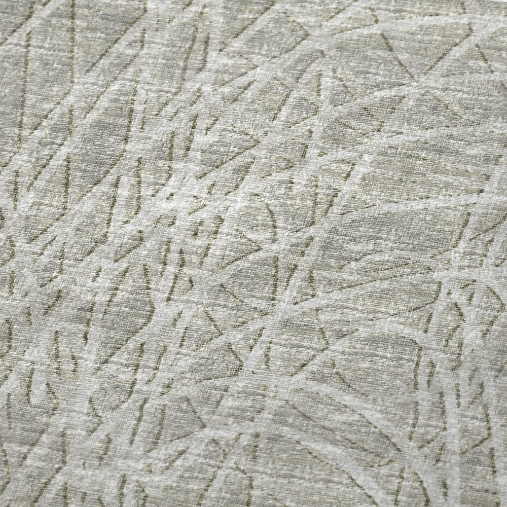 50" X 70" Beige And Gray Abstract Polyester Woven Plush Throw Blanket