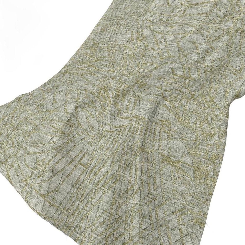 50" X 70" Sage And Beige Abstract Polyester Woven Plush Throw Blanket