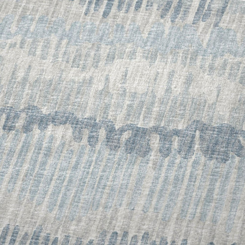 50" X 70" Blue And Beige Abstract Polyester Woven Plush Throw Blanket