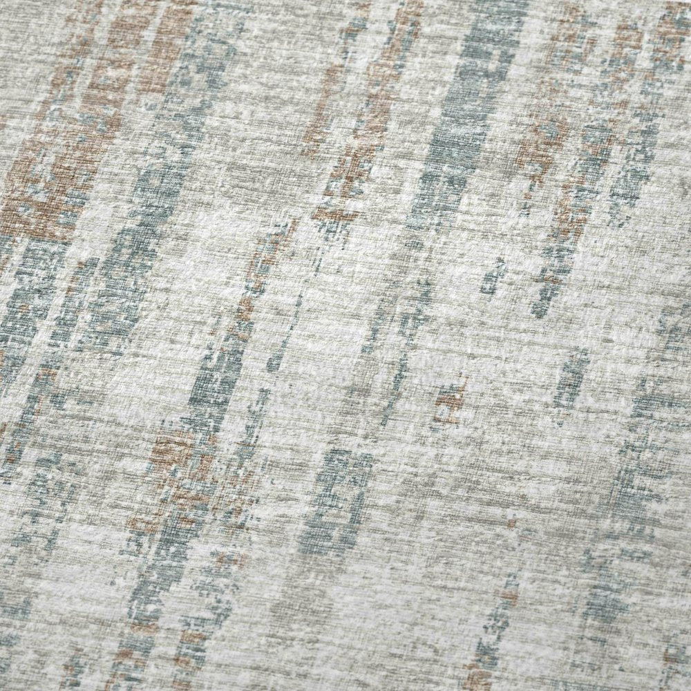 50" X 70" Ivory And Blue Abstract Polyester Woven Plush Throw Blanket