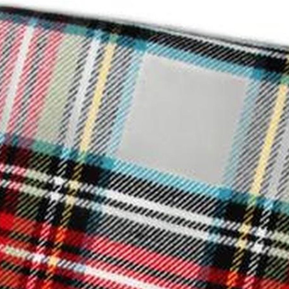 55" X 70" Black Red And White Plaid Cotton Blend Plush Throw Blanket with Fringe
