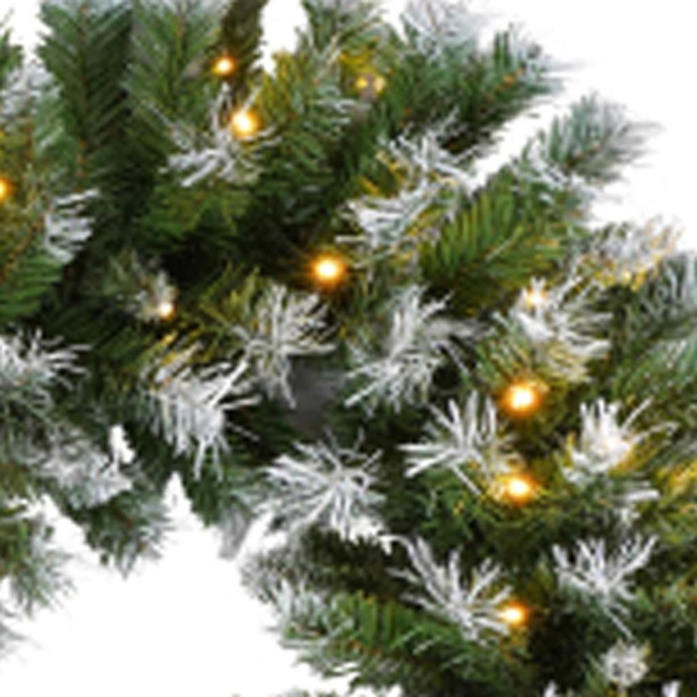 4' White Full Frosted Tropical Christmas Tree