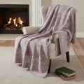 50" X 70" Pink And Ivory Damask Microfiber Plush Throw Blanket