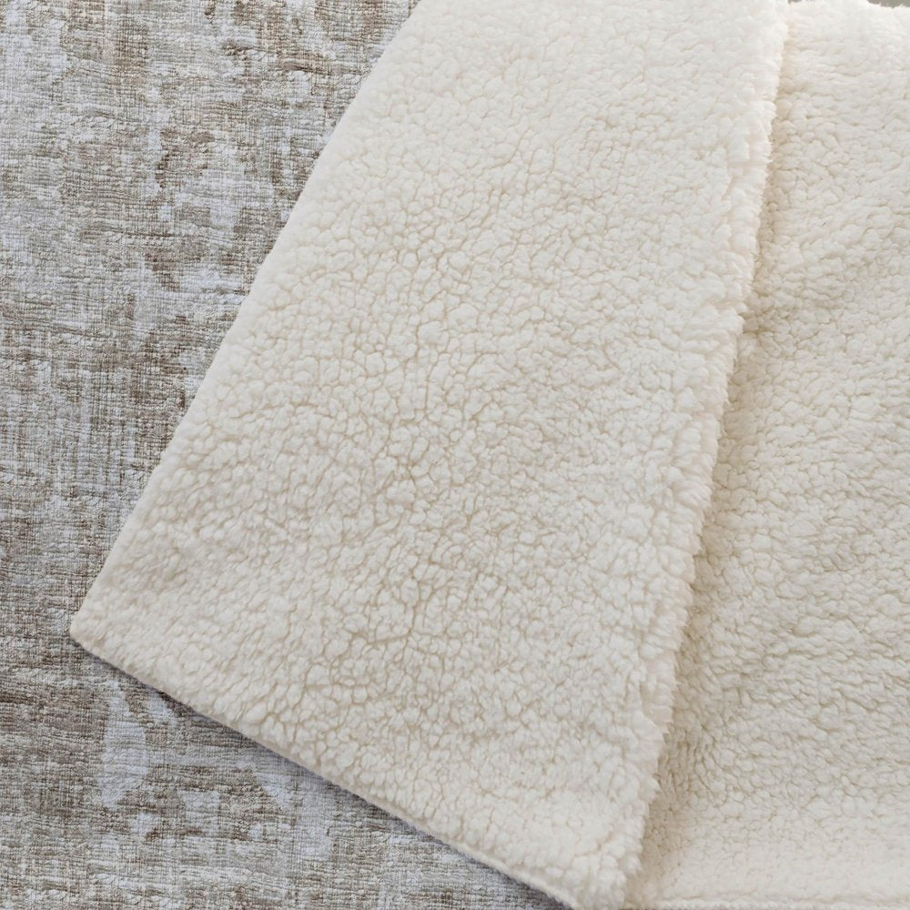 50" X 70" Beige And Ivory Damask Polyester Woven Plush Throw Blanket