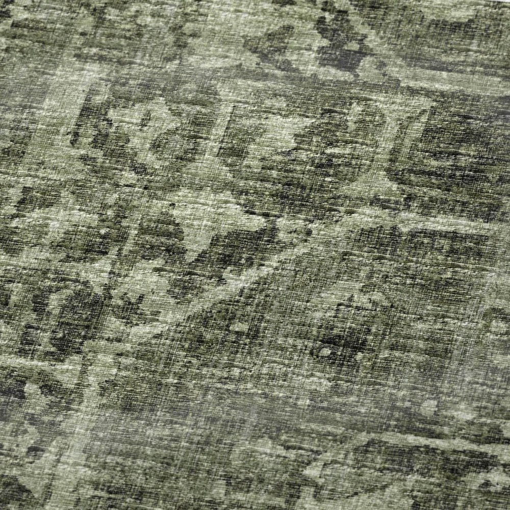 50" X 70" Olive Green And Beige Damask Polyester Woven Plush Throw Blanket